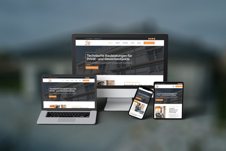Projekt strony BED-BAU – KB WebStudio