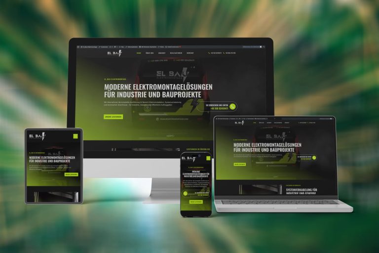 Projekt strony El_Bau Elektromontage – KB WebStudio