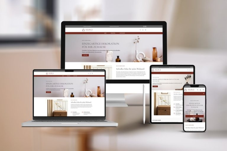 Projekt strony Selin's Vasen & Deko – KB WebStudio